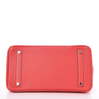 Hermes Taurillon Clemence Horseshoe Birkin 35 Rose Jaipur 6 of 16