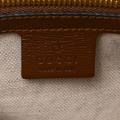 Gucci GG Supreme Monogram Azalea Calfskin Fake/Not Medium Retro Interlocking G Carry On Duffle Beige Ebony Brown Sugar 6 of 9