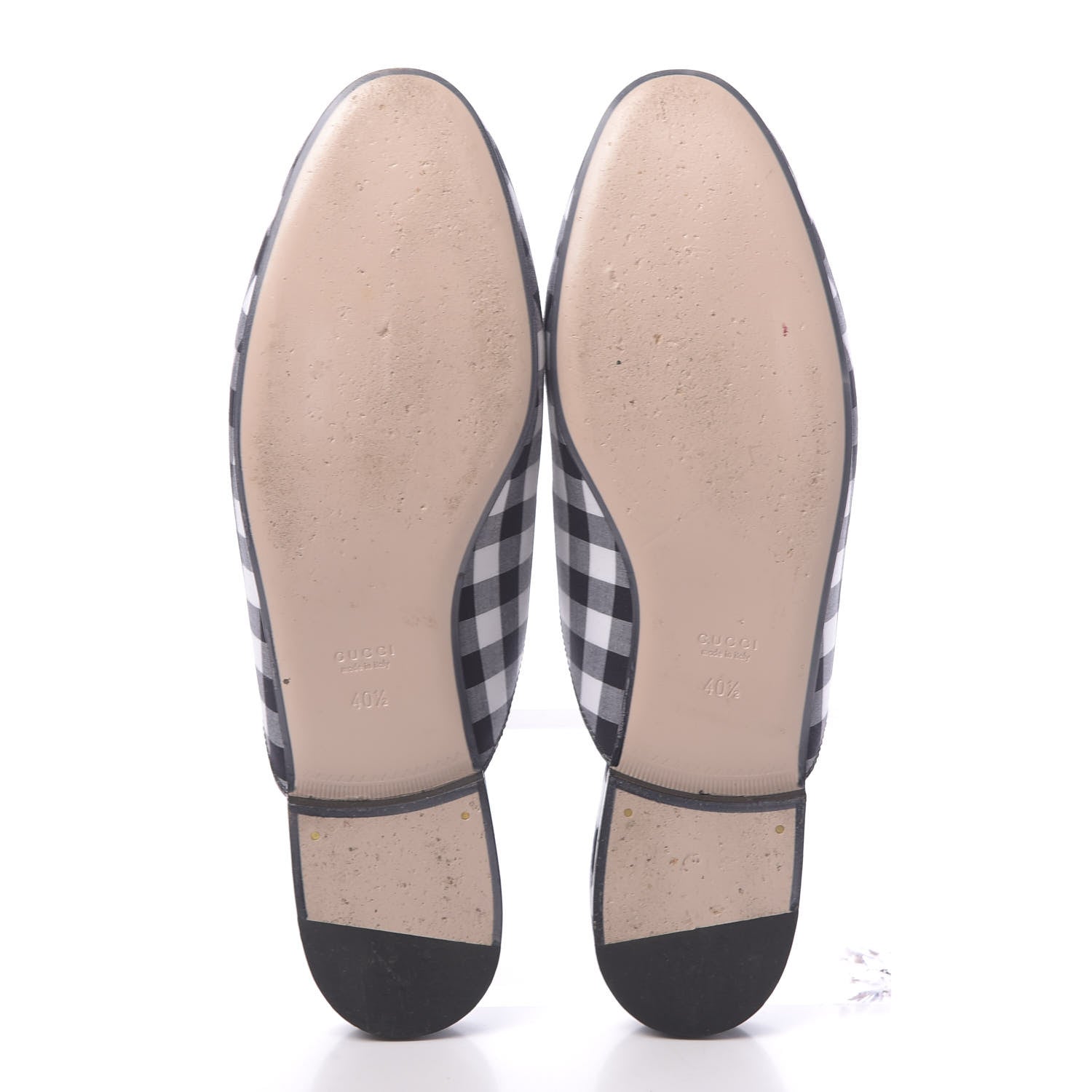 Gucci Cotton Gingham Womens Princetown Slippers 40.5 Black 5 of 11