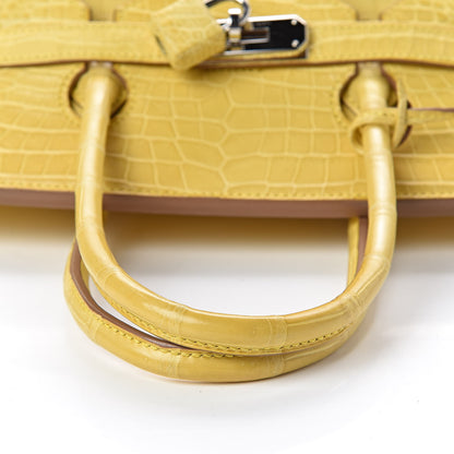 Hermes Matte Porosus Crocodile Birkin 35 Mimosa 28 of 39