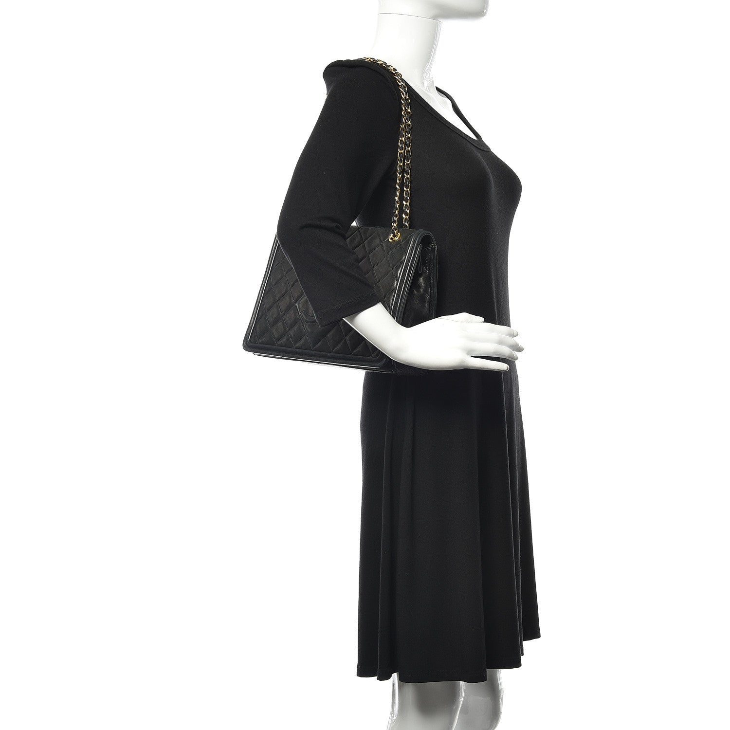 Chanel Lambskin Quilted Timeless CC Small Single Flap Black 2 of 13