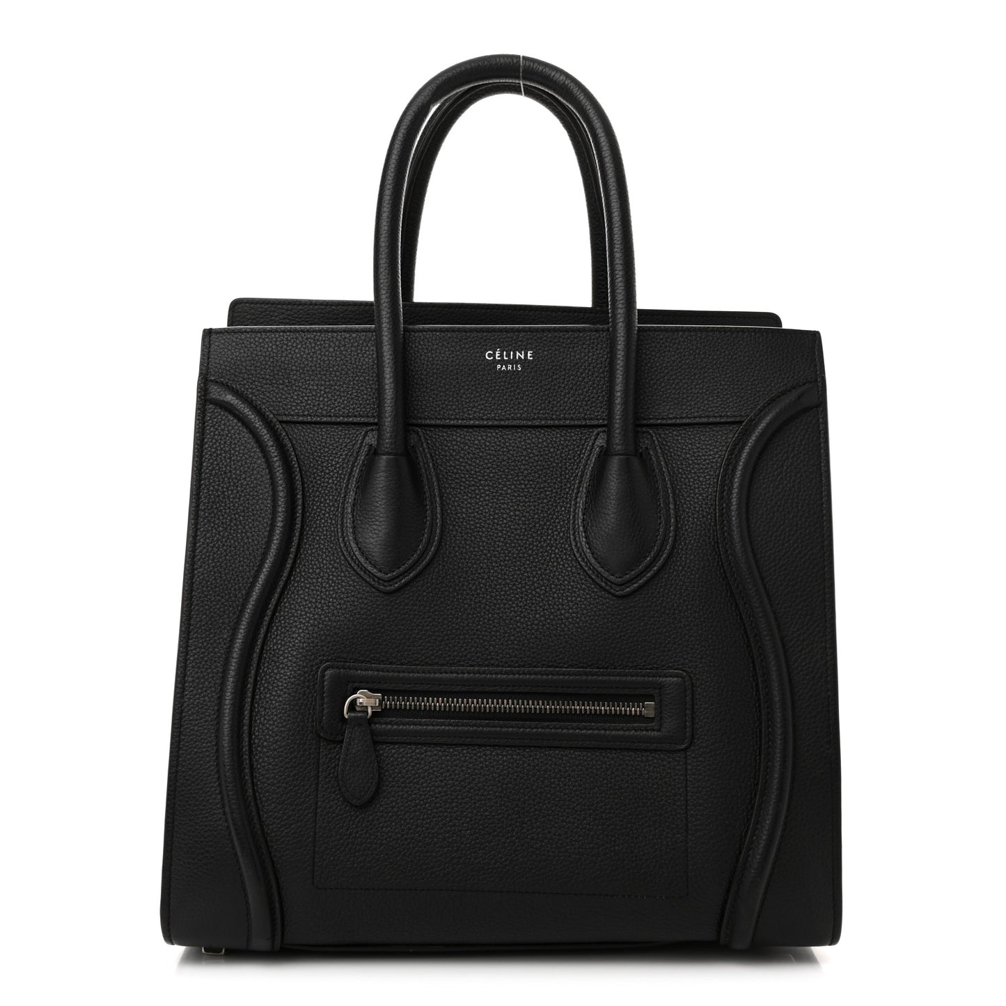 Drummed Calfskin Mini Luggage Black