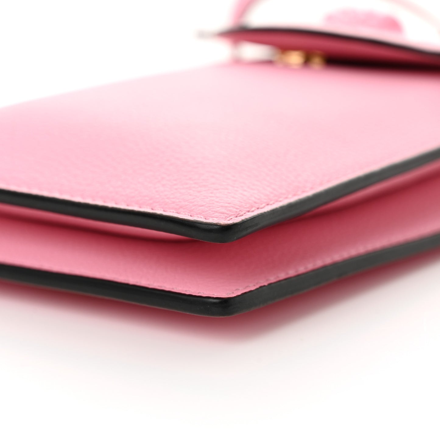 Calfskin La Medusa Chain Crossbody Phone Pouch Pink