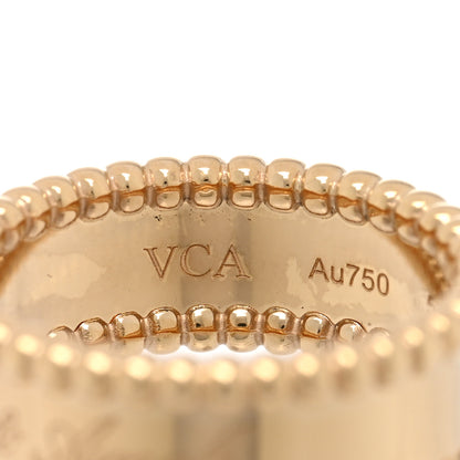 Van Cleef & Arpels 18K Yellow Gold Perlee Signature Ring 54 7 4 of 4