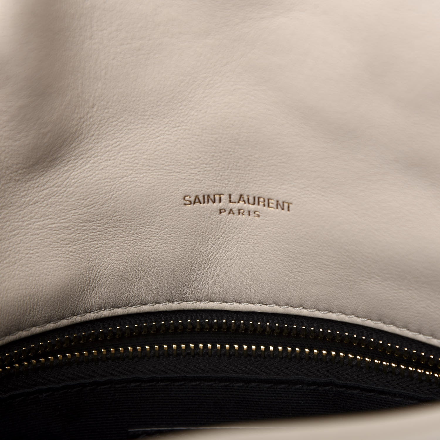 Saint Laurent Lambskin Quilted Small Loulou Puffer Monogram Chain Satchel Blanc Vintage 8 of 12