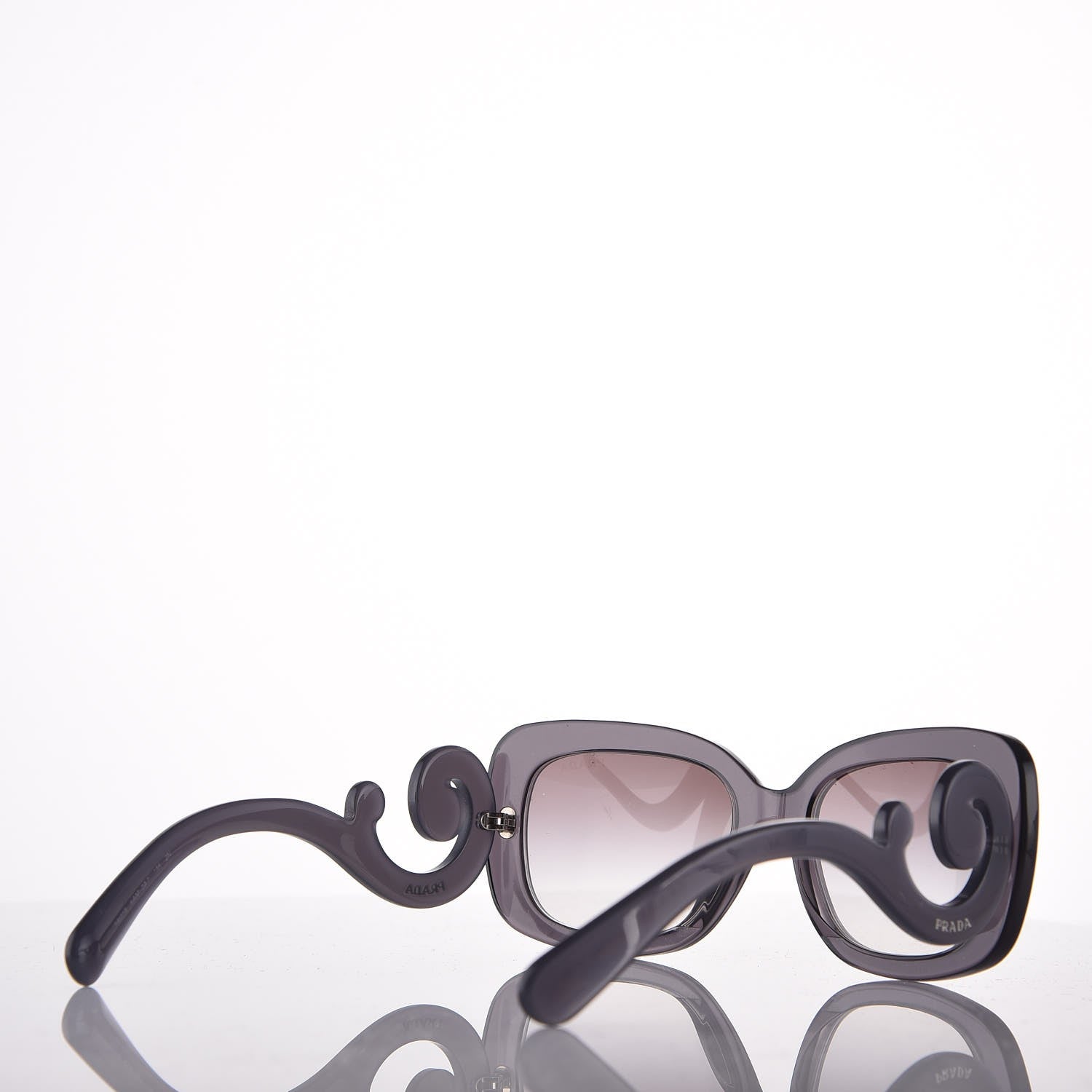 Prada Acetate Baroque Sunglasses SPR 27O Grey 3 of 8
