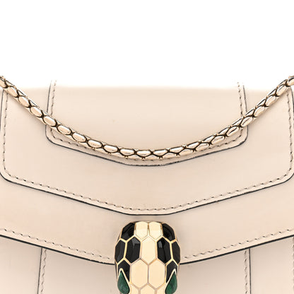 Bulgari Calfskin Small Serpenti Forever Crossbody Bag White Agate 8 of 13