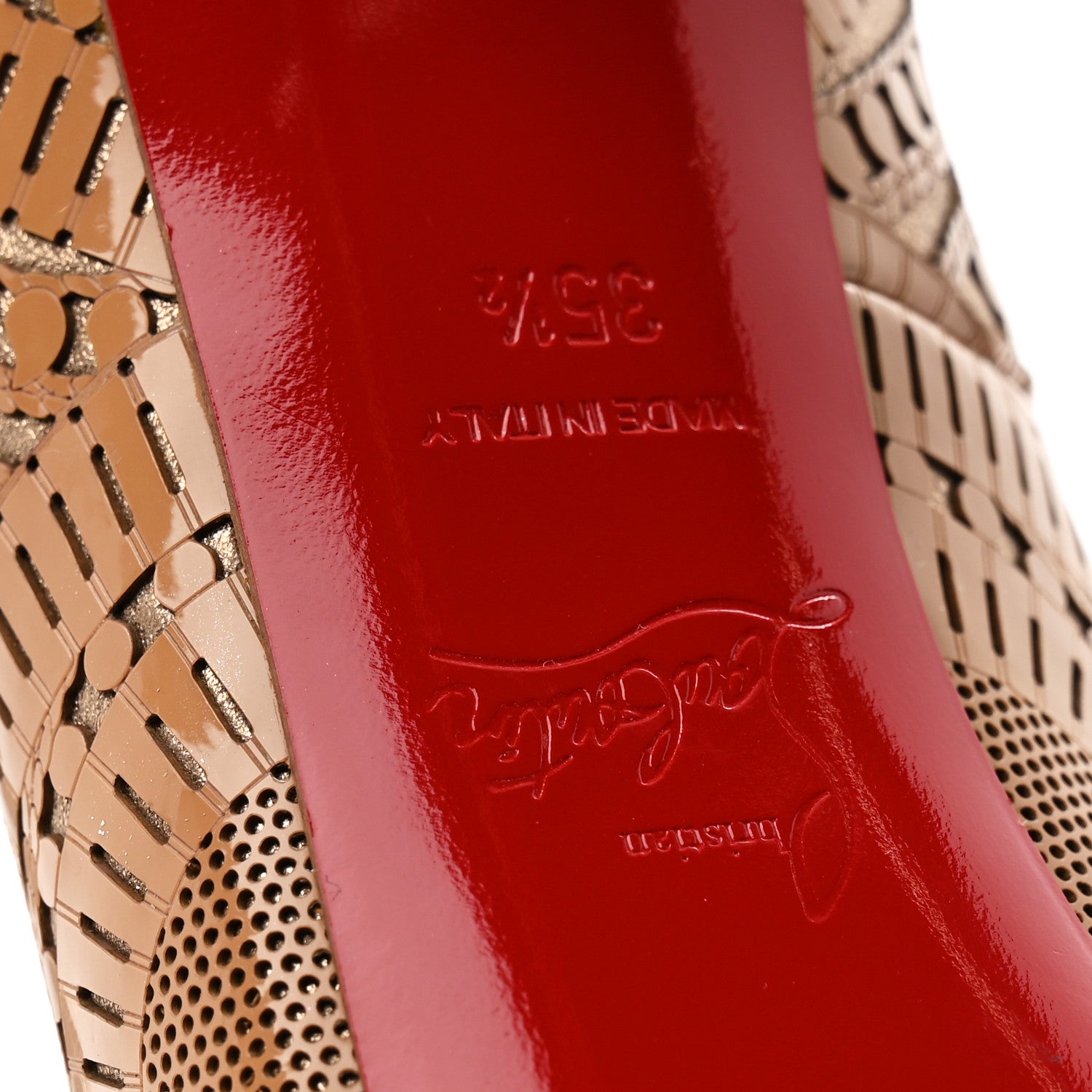 Christian Louboutin Patent Suede Burma Laser Cut Suellena 120