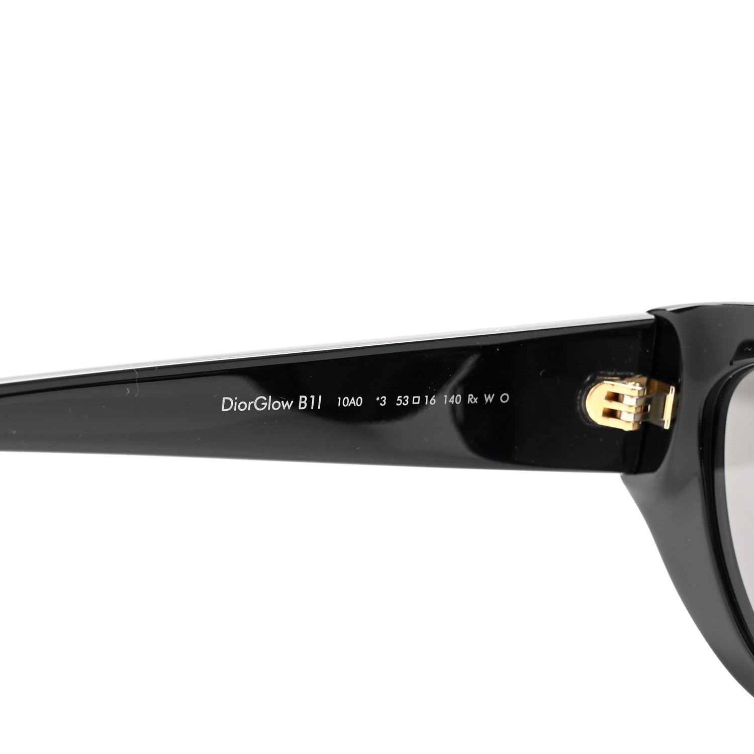 Christian Dior Acetate DiorGlow B11 Cat Eye Sunglasses Black
