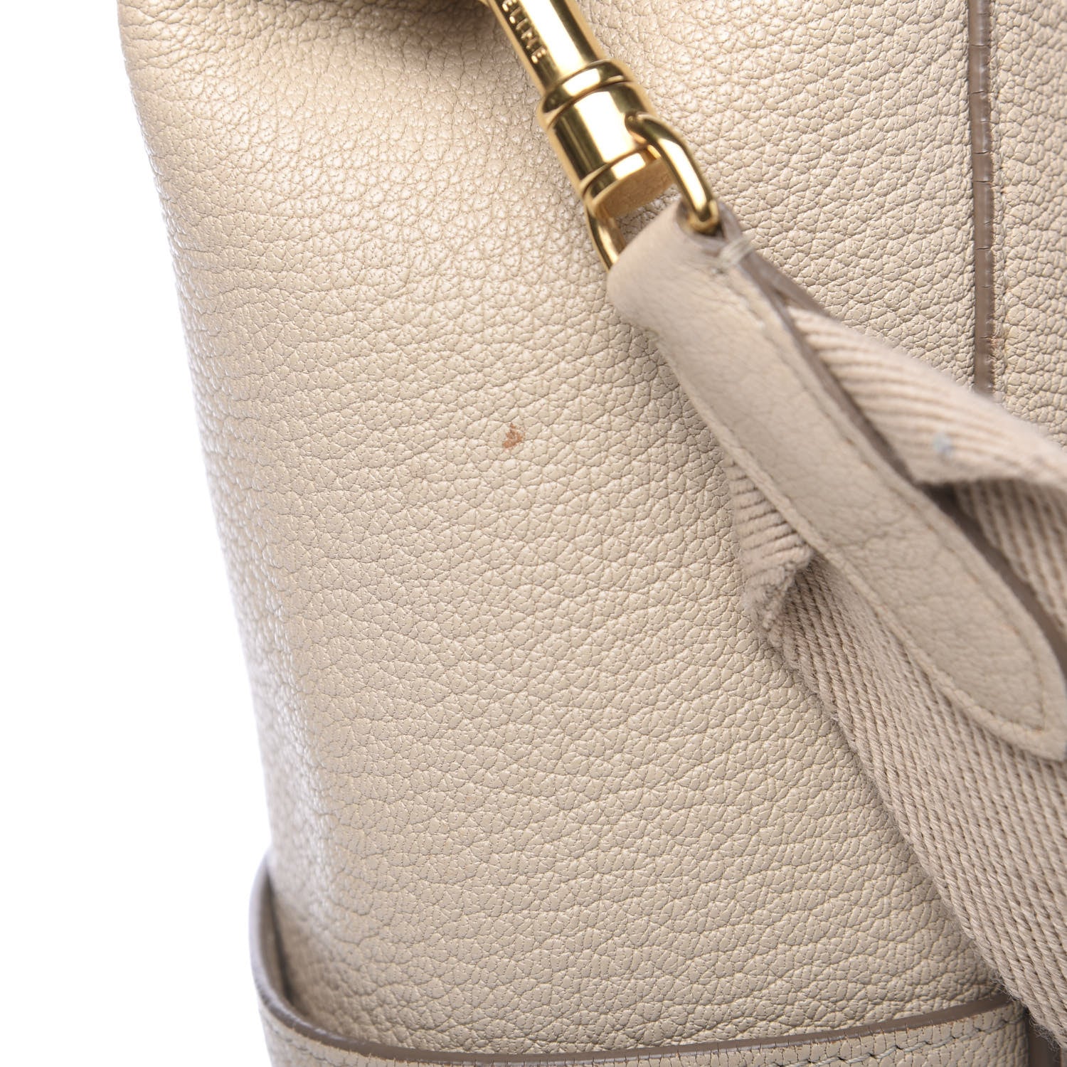 Celine Soft Grained Calfskin Sangle Bucket Bag Dune 6 of 17