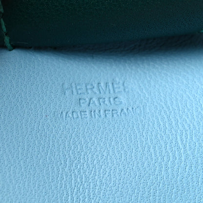 Hermes Milo Lambskin Grigri Rodeo Horse Bag Charm MM Celeste Malachite Craie 3 of 4