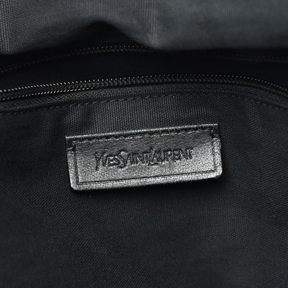 Saint Laurent Calfskin Sac Hamptons Weekender Bag Black 10 of 24
