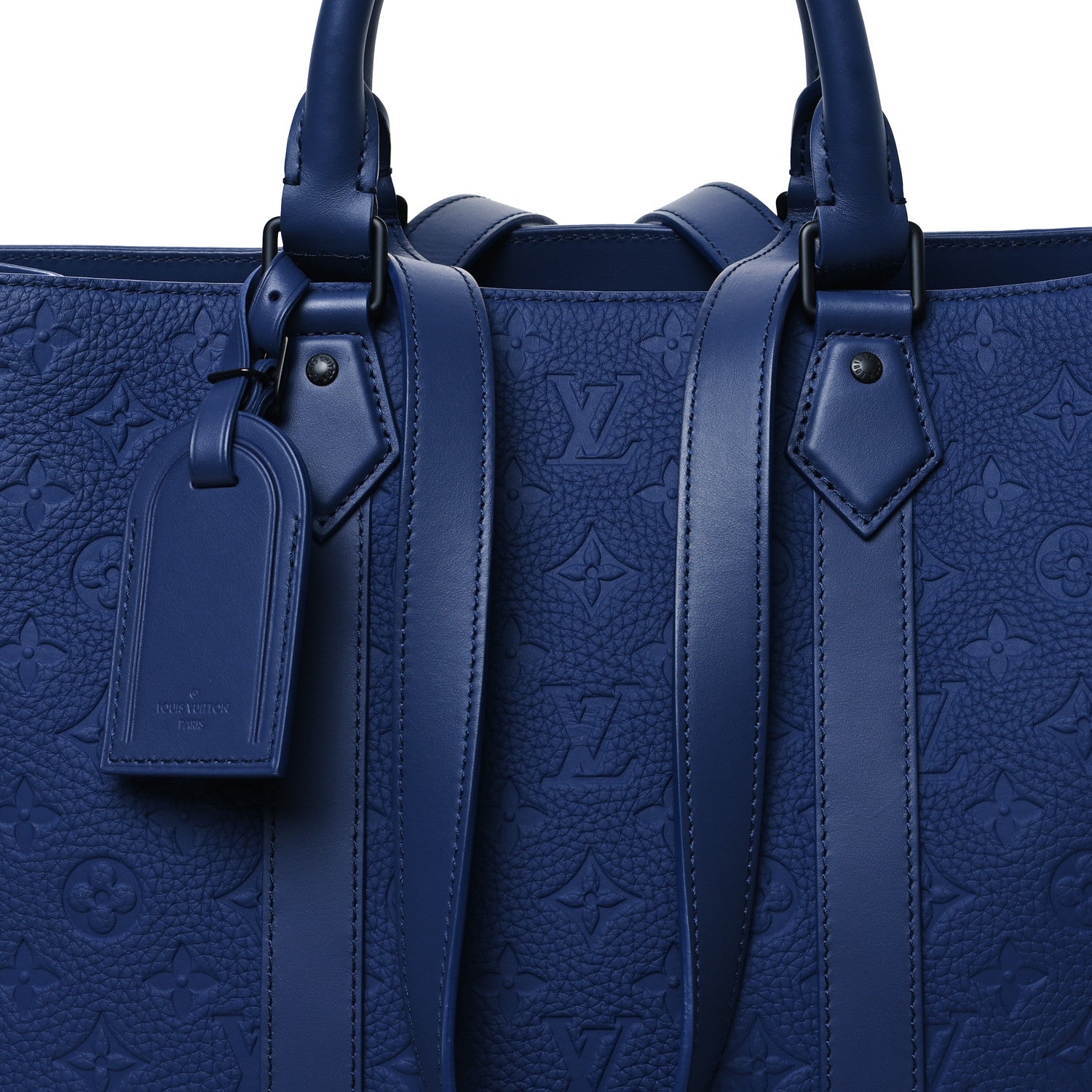 Louis Vuitton Taurillon Monogram Sac Plat 24H Sapphire 7 of 12