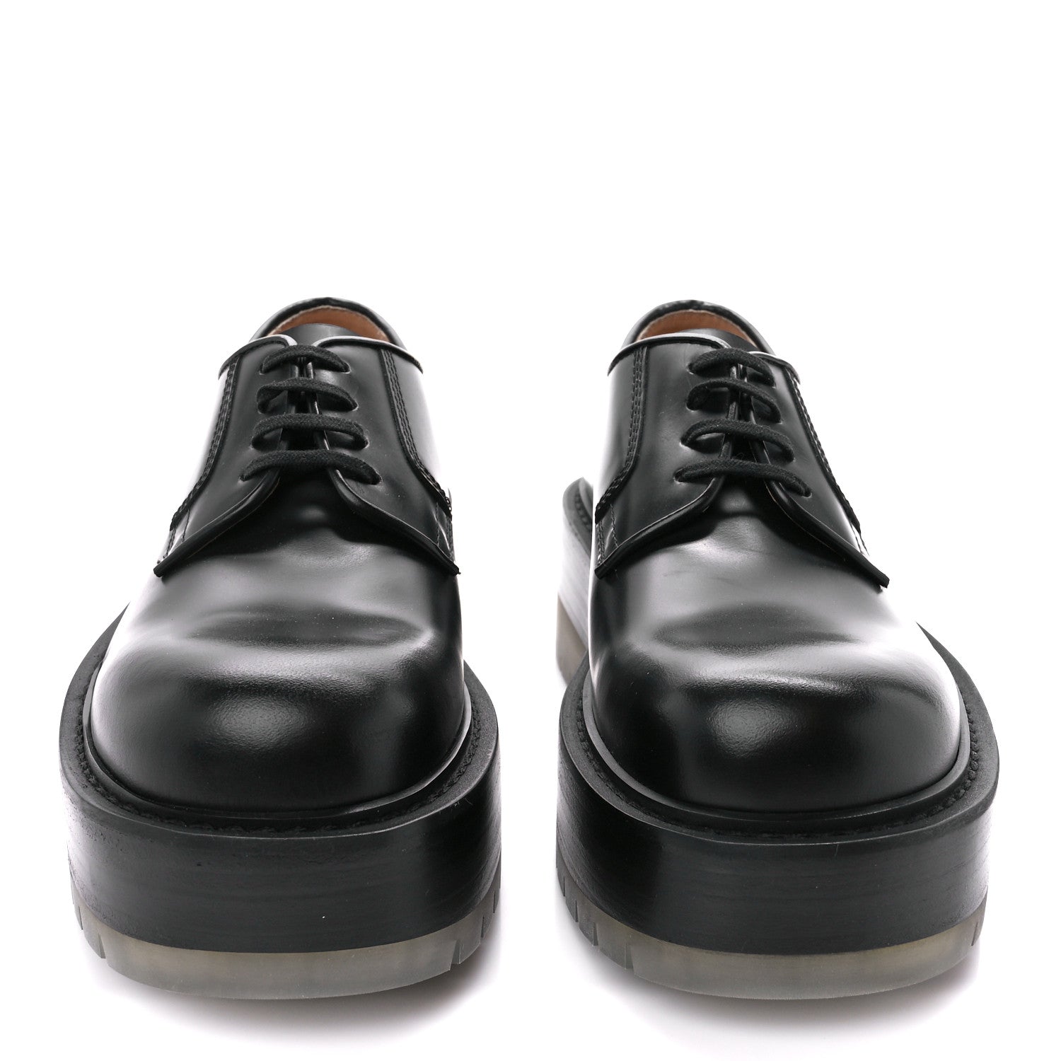 Bottega Veneta Calfskin Platform Derby Shoes 38 Black 2 of 15
