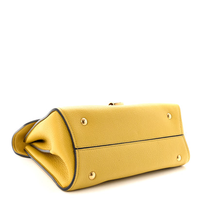 Salvatore Ferragamo Calfskin Small Margot Top Handle Satchel Yellow 4 of 9
