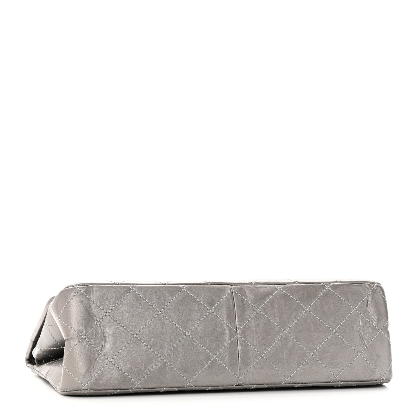 Metallic Aged Calfskin Quilted 2.55 Reissue 227 Flap Grey