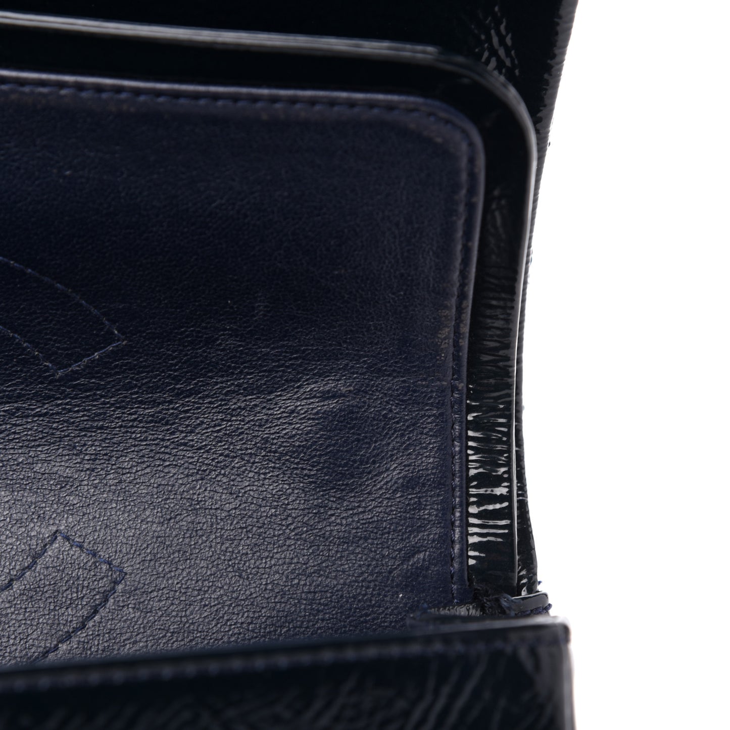 Crackled Patent Calfskin Puzzle 2.55 Reissue 225 Flap Black