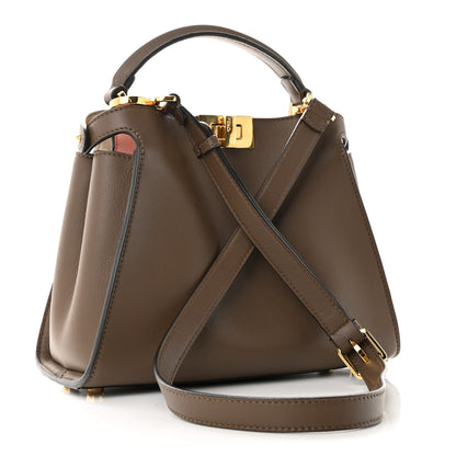 Fendi Vitello Tahiti Burro Bi-Color Medium Peekaboo Iconic Essentially Satchel Maya Camelia Confetto 2 of 10