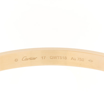 Cartier 18K Yellow Gold LOVE Bracelet 17 5 of 9