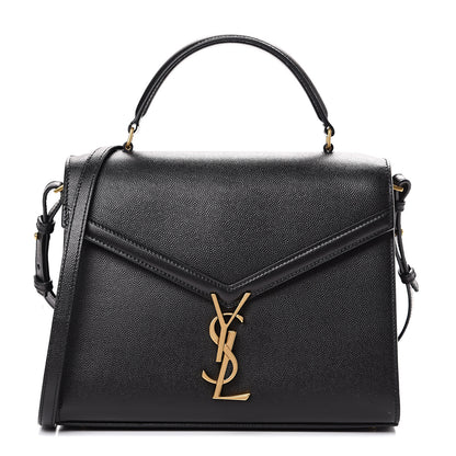 Saint Laurent Grain de Poudre Medium Classic Monogram Cassandra Top Handle Black 1 of 11