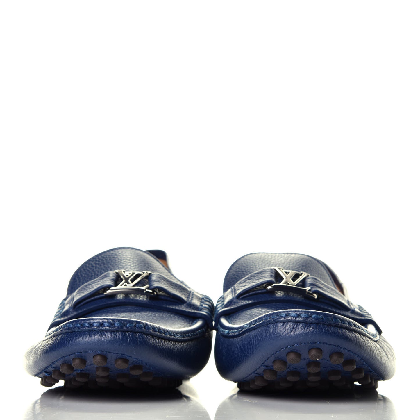 Mens Calfskin Hockenheim Moccasin Loafers 7 Navy
