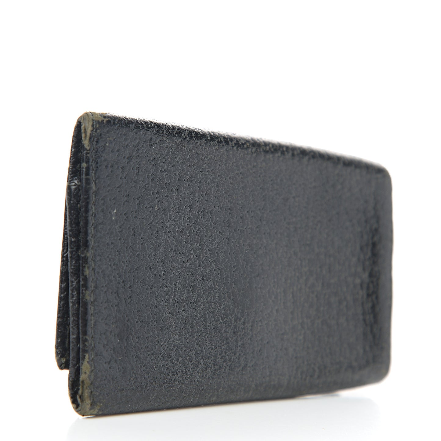 Calfskin Square G 6 Key Holder Case Black