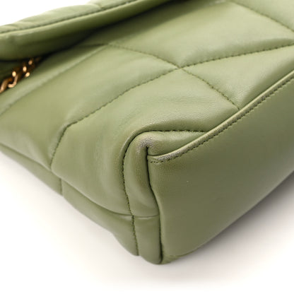 Saint Laurent Lambskin Quilted Toy Loulou Puffer Monogram Chain Satchel Light Pistache 10 of 12