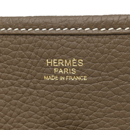 Hermes Taurillon Clemence Evelyne III PM Etoupe 6 of 12