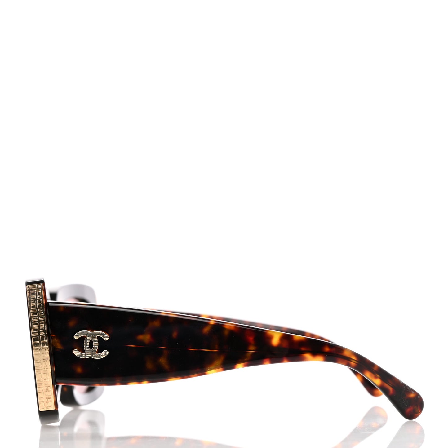 Acetate Rectangle Sunglasses 5435-A Tortoise