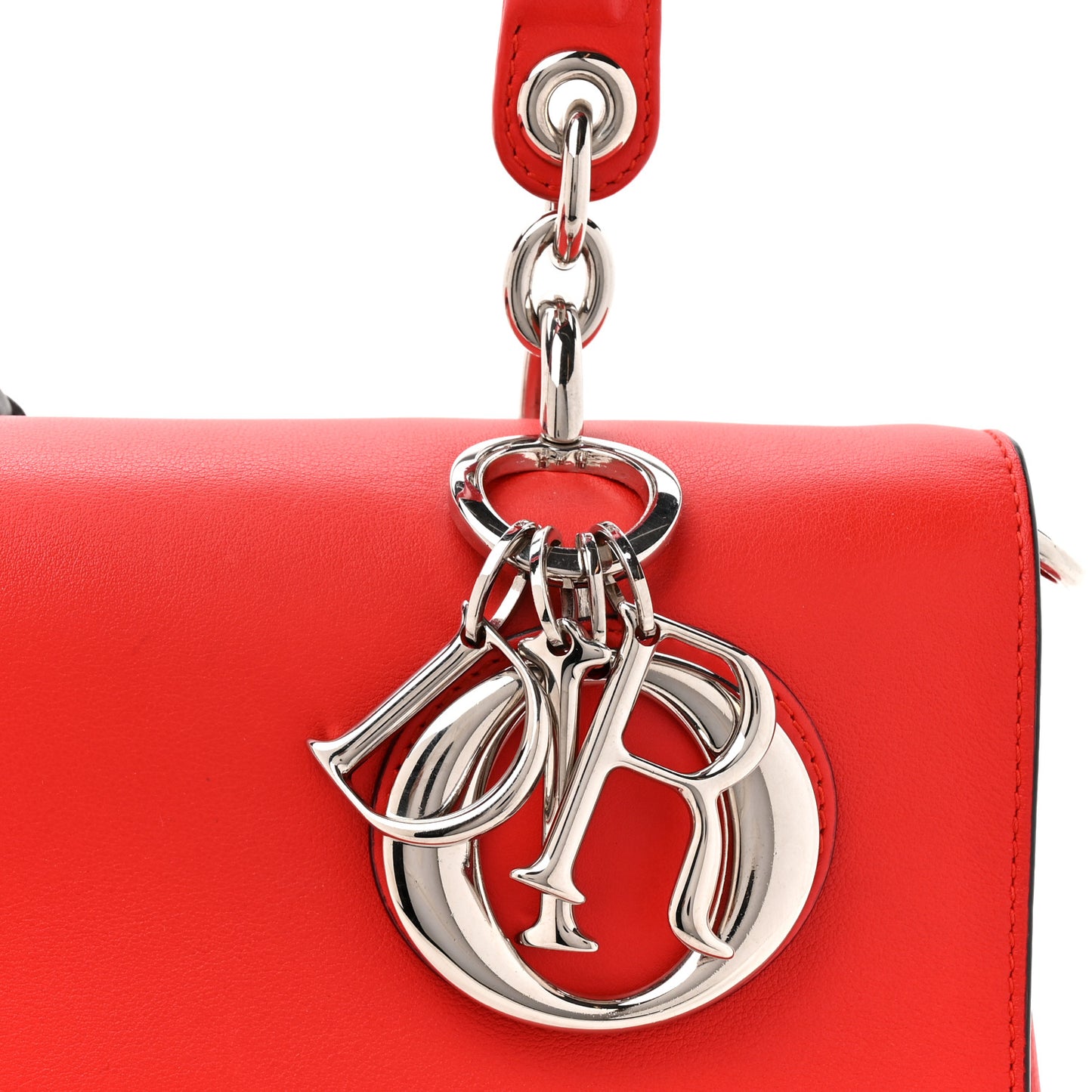 Calfskin Small Be Dior Flap Red