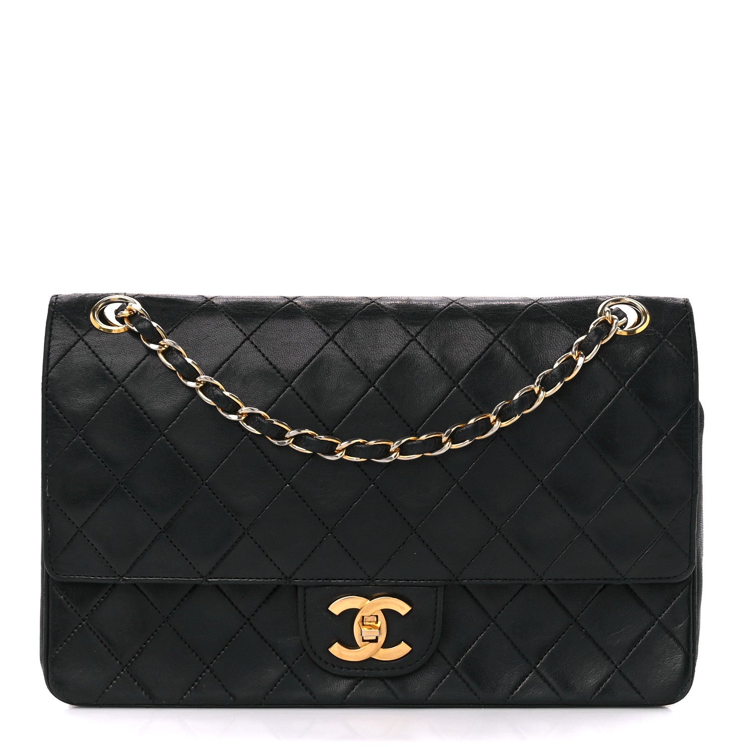 Chanel Lambskin Quilted Small Double Flap Black 9 of 11