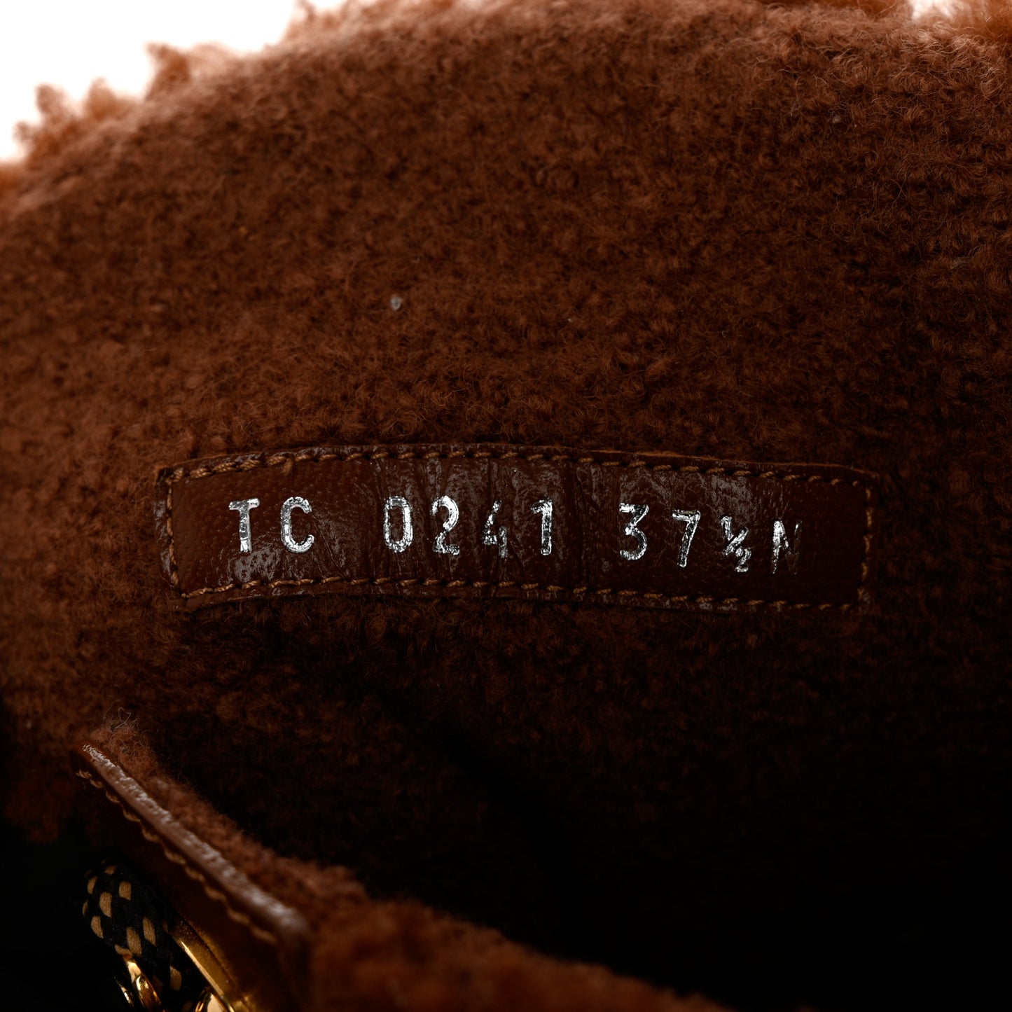 Calfskin Shearling Territory Ranger Combat Boots 37.5 Cognac