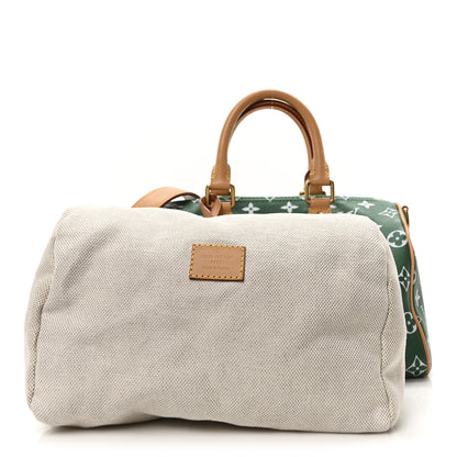 Louis Vuitton Calfskin Monogram Speedy P9 Bandouliere 25 Green 4 of 11