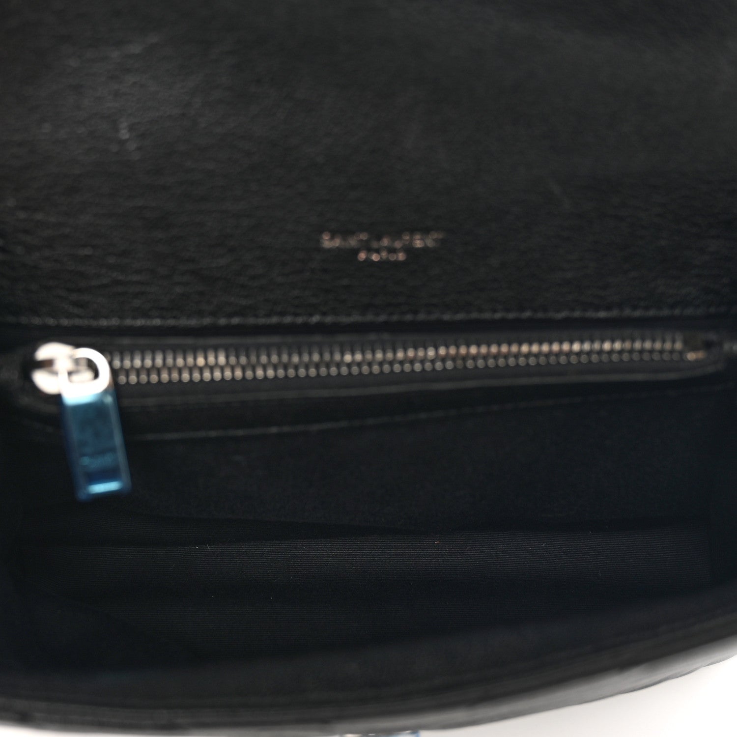 Saint Laurent Sheepskin Matelasse Chevron Monogram Medium College Bag Black 6 of 10