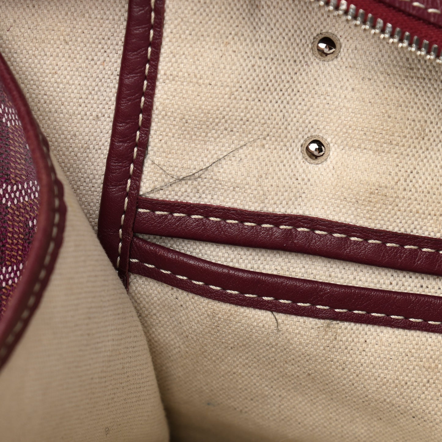 Goyardine Marquises Tote Burgundy