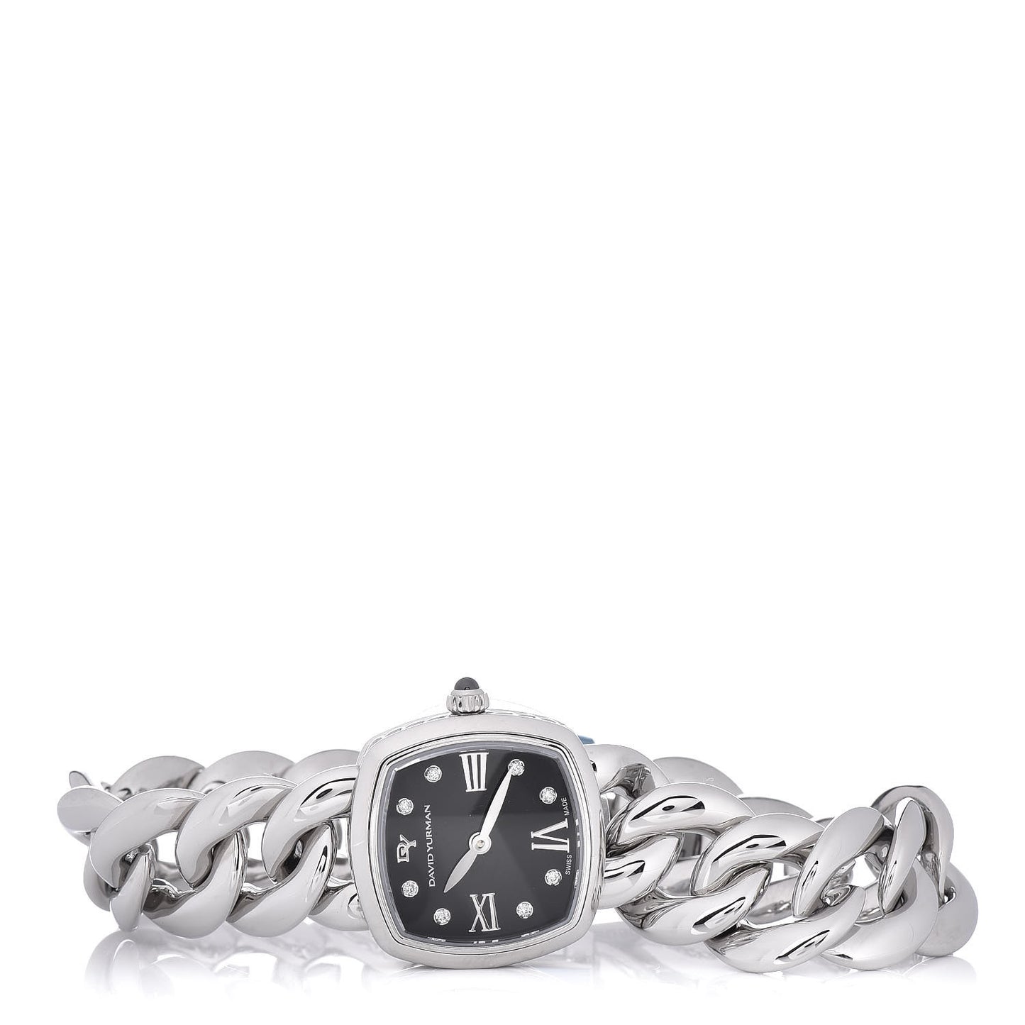 Stainless Steel Diamond 23mm Albion Quartz Watch Black