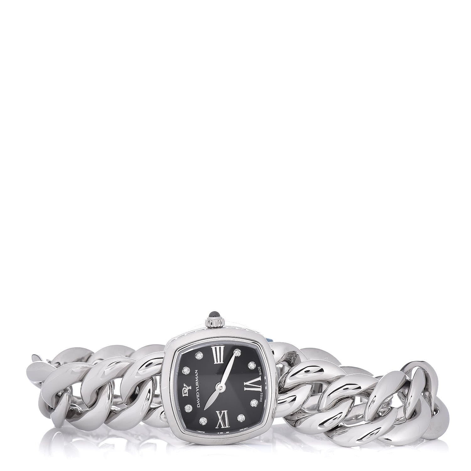 David Yurman Stainless Steel Diamond 23mm Albion Quartz Watch Black 3 of 6