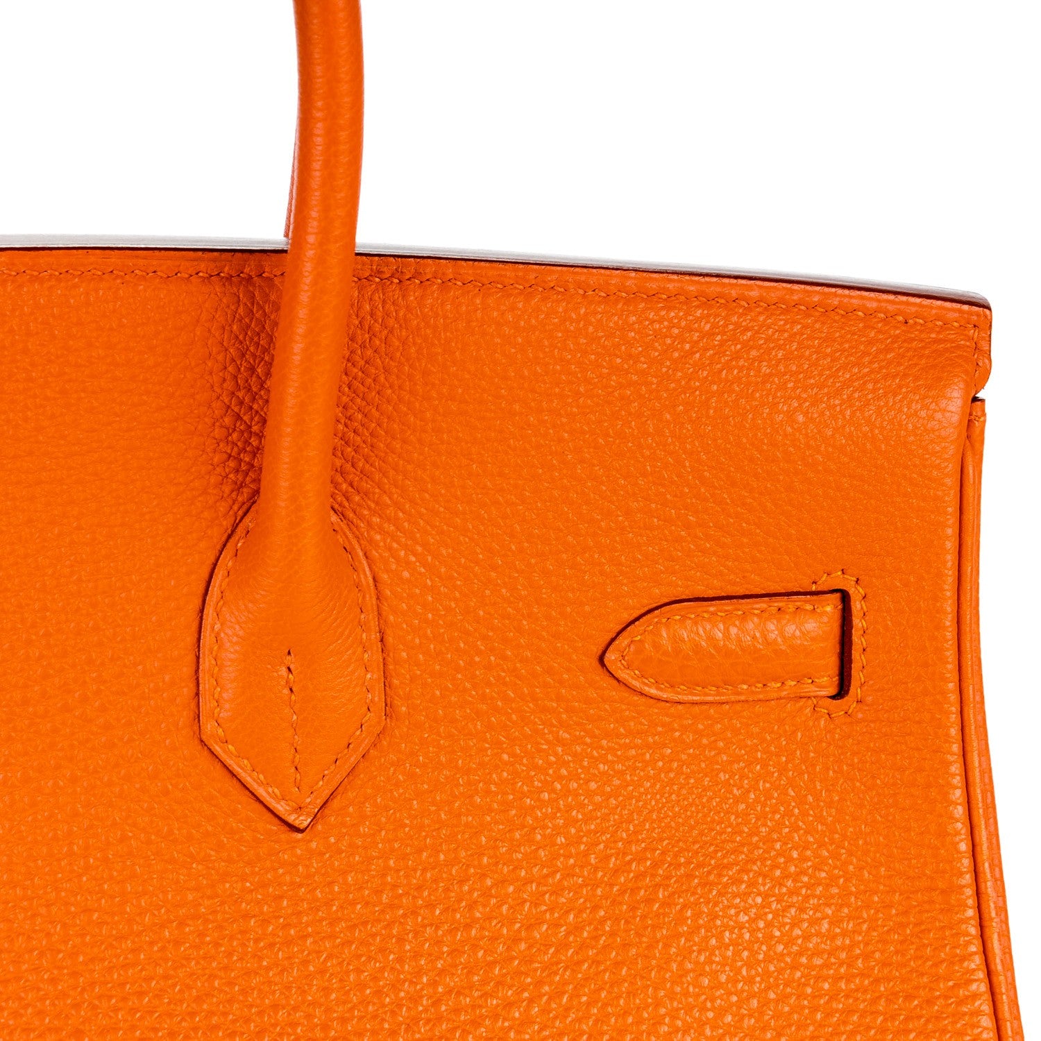 Hermes Taurillon Clemence Birkin 35 Orange 20 of 23