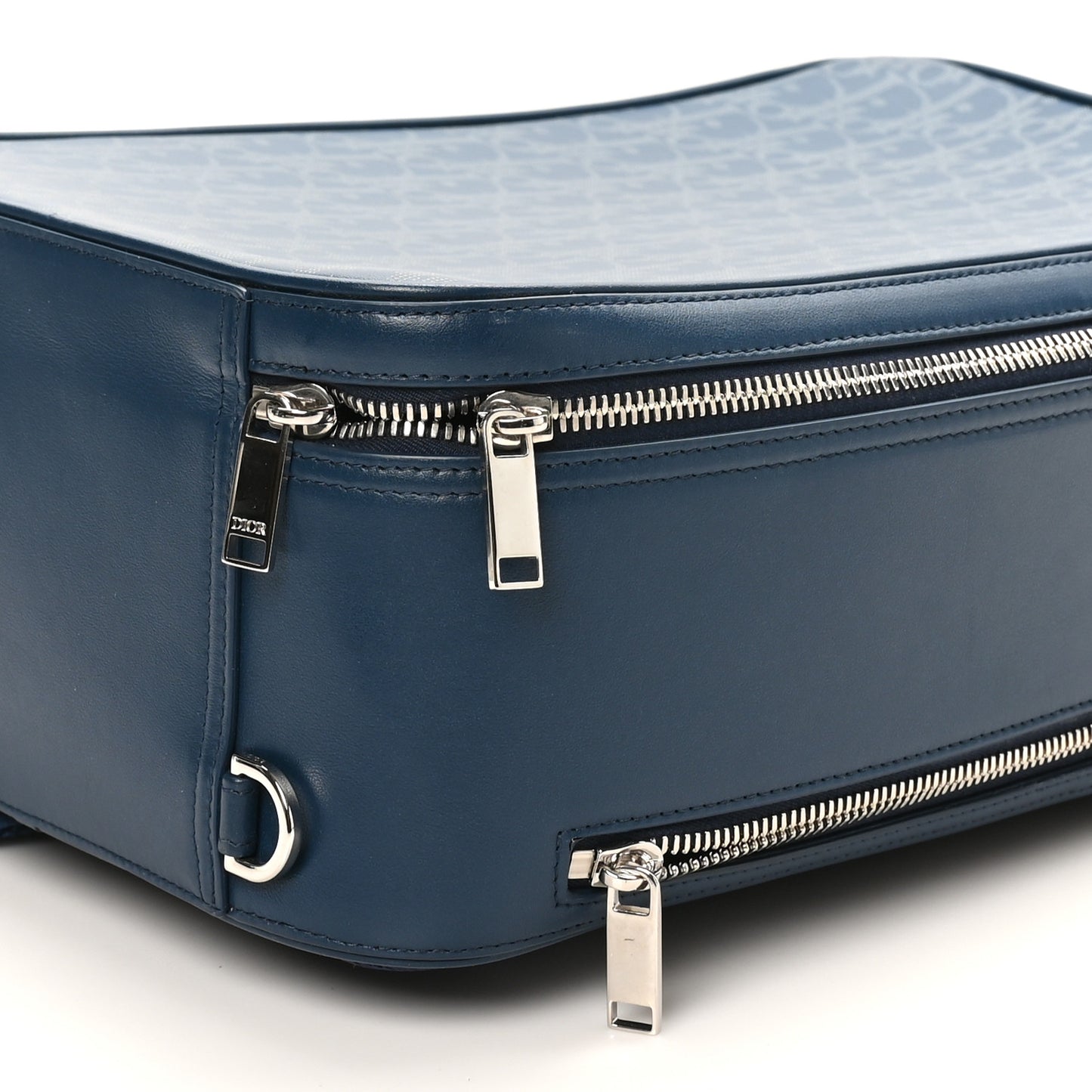 Calfskin Perforated Oblique Galaxy Marsupio World Tour Pelle Sling Navy Blue