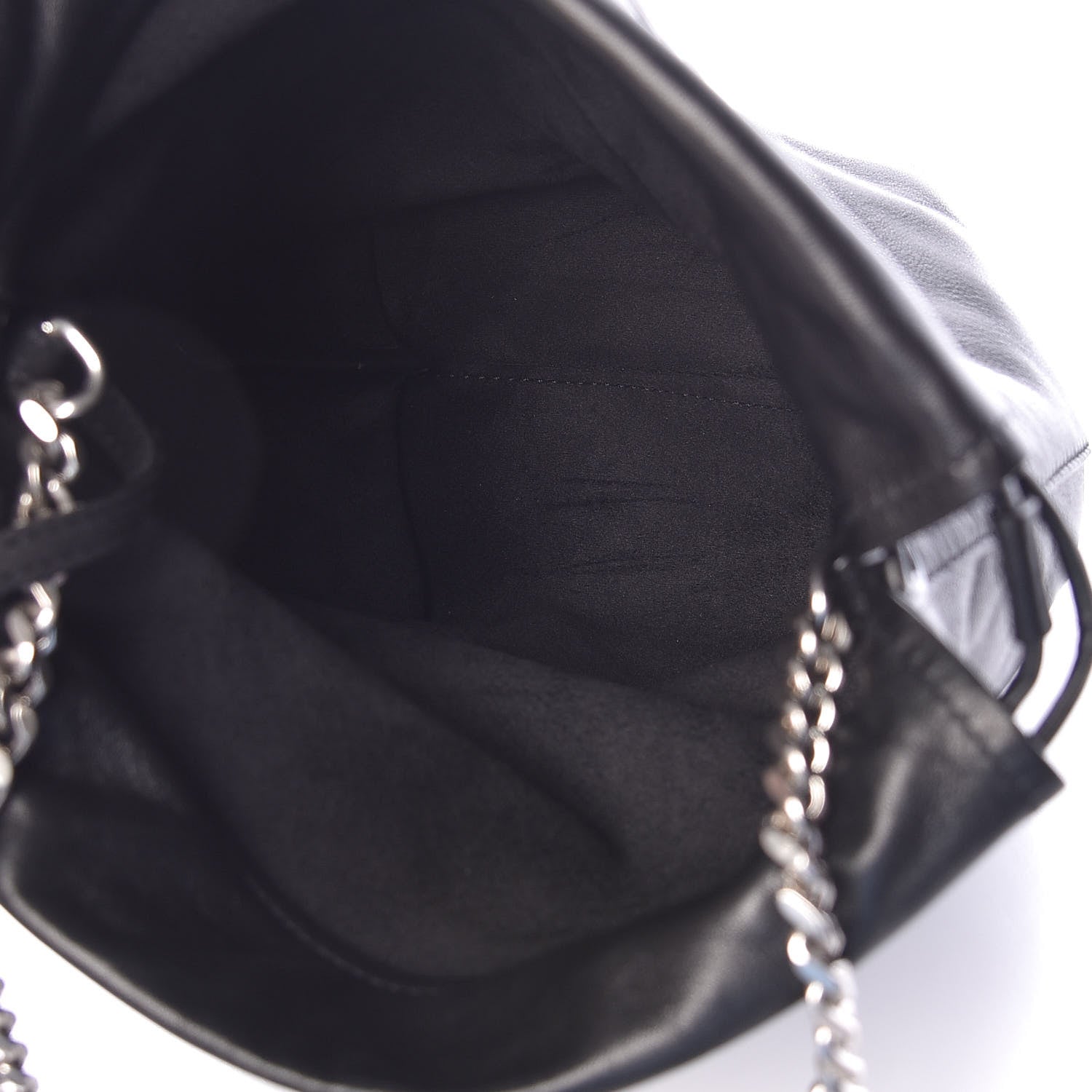 Saint Laurent Lambskin Small Teddy Bucket Bag Black 6 of 10