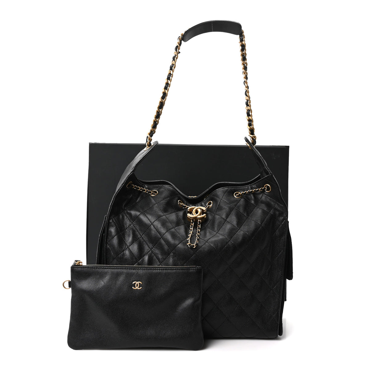 Chanel Caviar Quilted Medium Chanel 25 Handbag Black 12 of 12