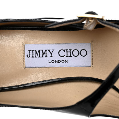 Jimmy Choo Patent Calfskin Wilbur Pump 37 Black 7 of 9