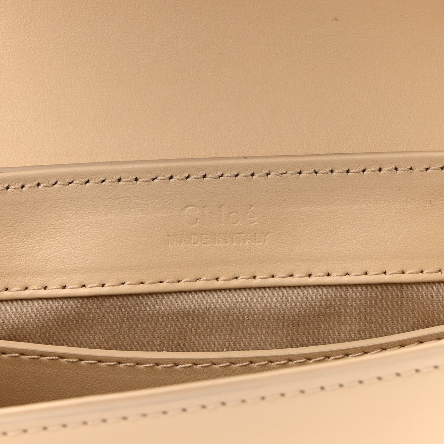 Shiny Calfskin Suede Mini C Double Carry Blondie Beige