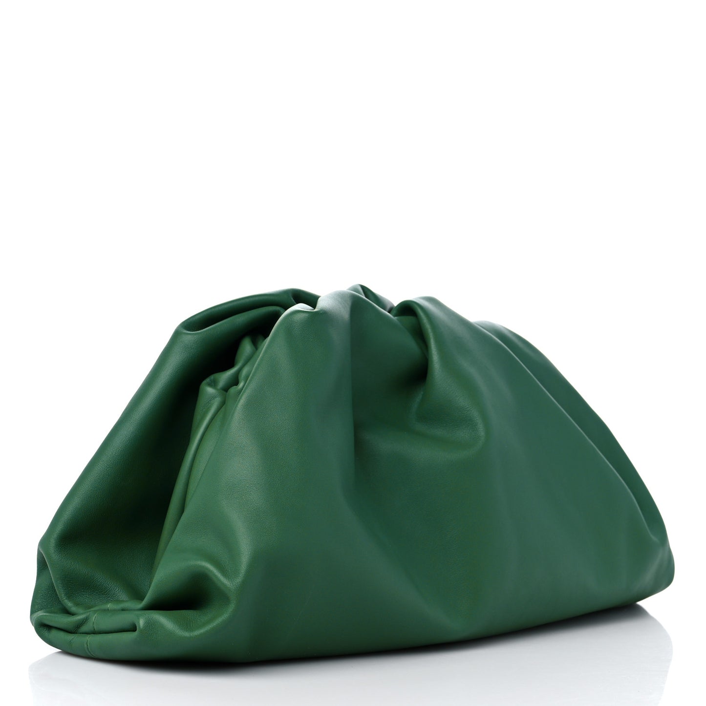 Smooth Butter Calf The Pouch Oversized Clutch Racing Green