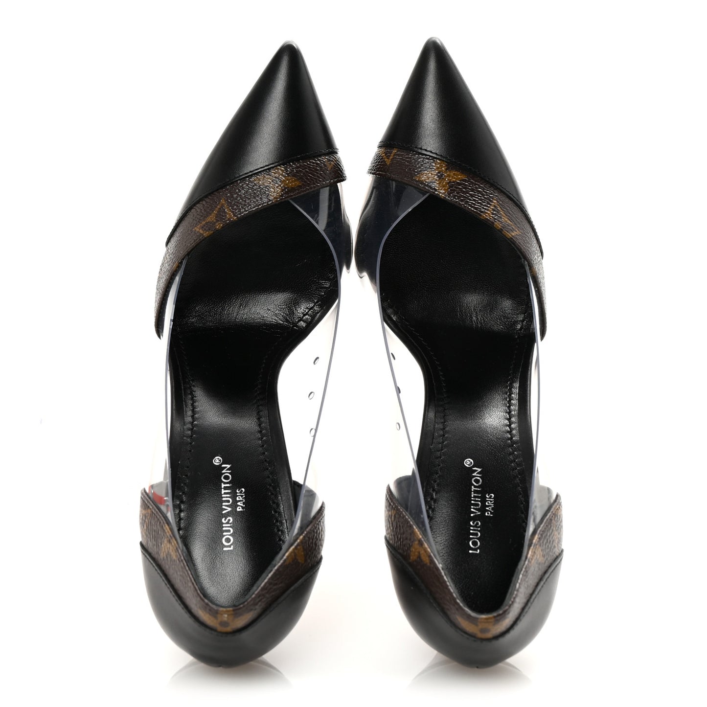 Monogram PVC Call Back Pumps 36.5 Black