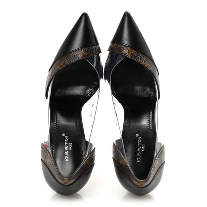 Louis Vuitton Monogram PVC Call Back Pumps 36.5 Black 2 of 8