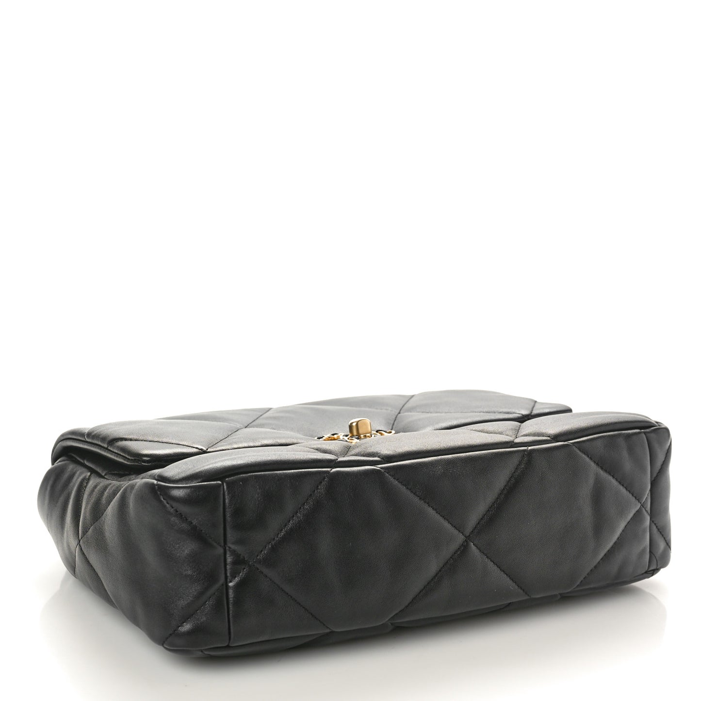 Lambskin Quilted Large Chanel 19 Flap Black