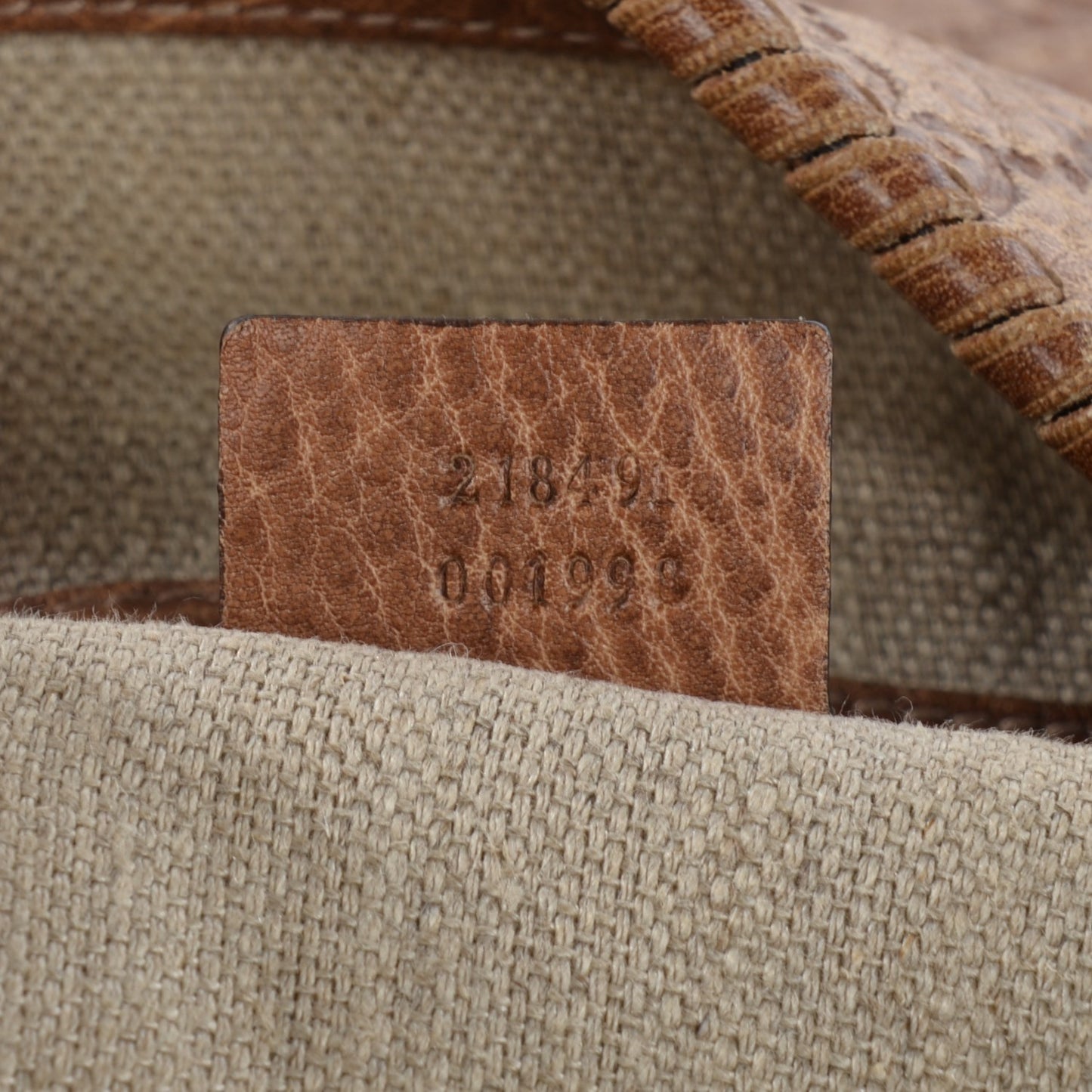 Guccissima Large New Jackie Shoulder Bag Natural Brown