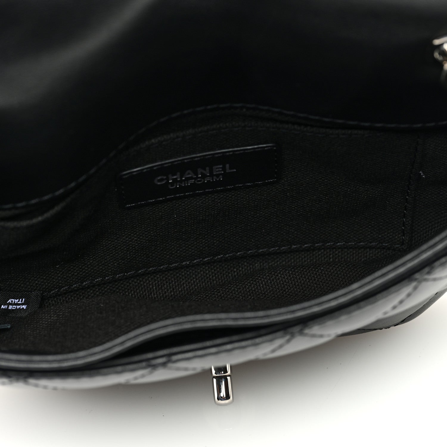 Chanel Calfskin Quilted CC Uniform Flap Belt Bag Black 5 of 10