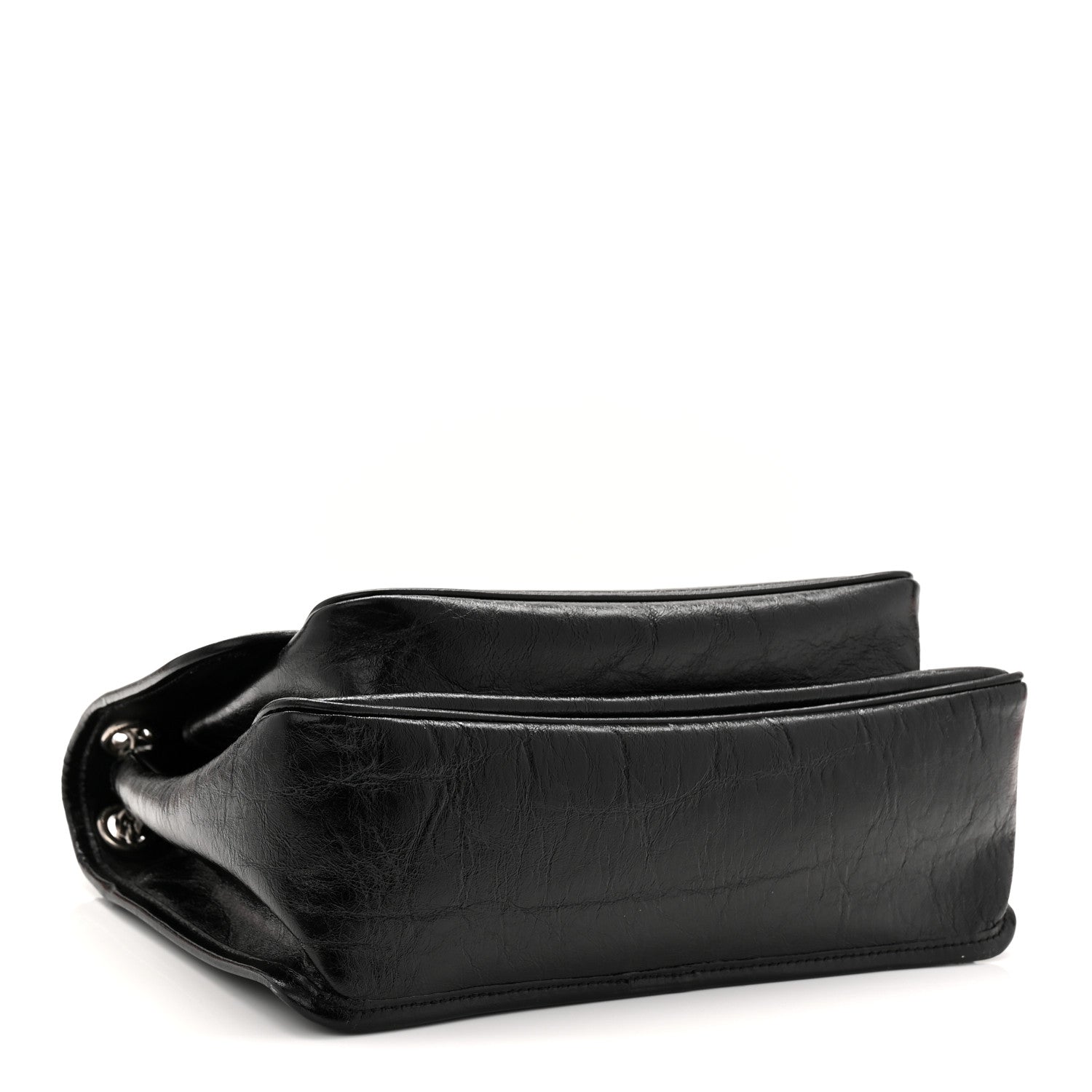 Saint Laurent Crinkled Calfskin Monogram Medium Niki Chain Satchel Black 4 of 10